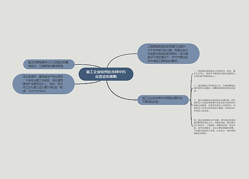 施工企业如何在合同中约定签证和索赔