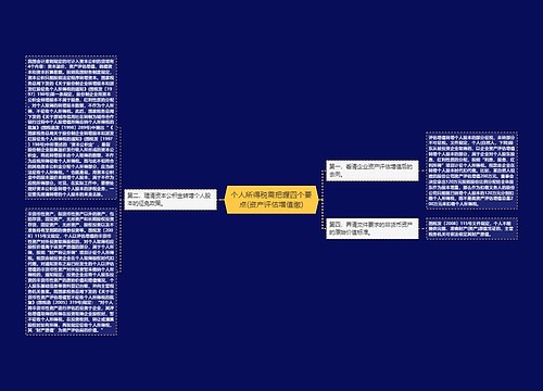 个人所得税需把握四个要点(资产评估增值缴)
