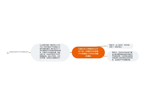 石家庄市人民政府办公厅关于进一步做好全市房地产市场调控工作有关问题的通知