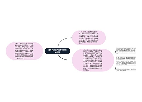 税务人员进大门财务室里响警铃