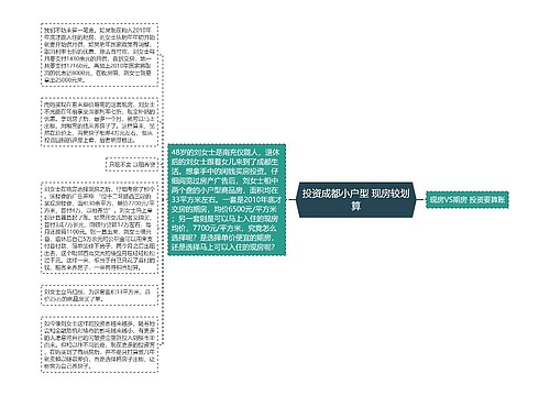 投资成都小户型 现房较划算