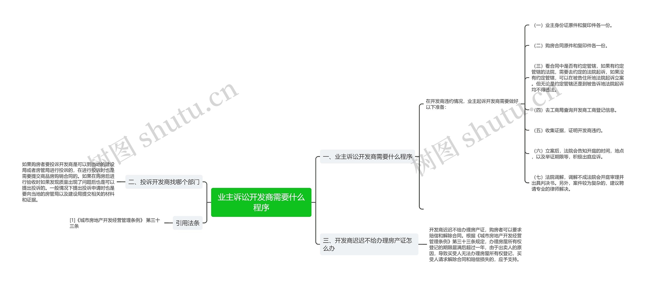 业主诉讼开发商需要什么程序