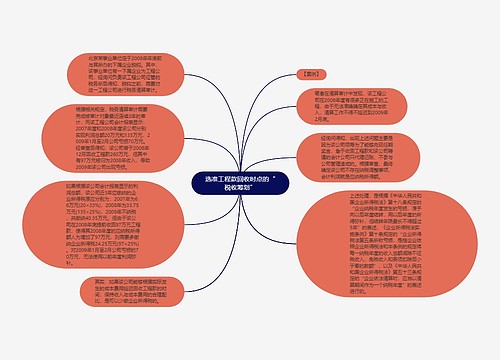 选准工程款回收时点的“税收筹划”