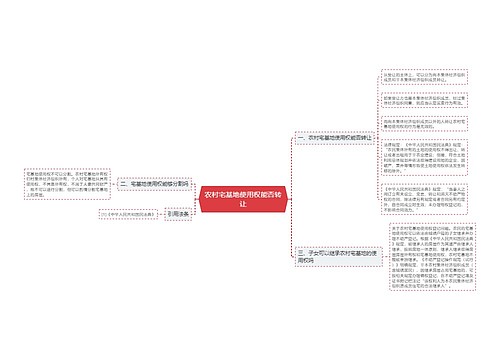 农村宅基地使用权能否转让