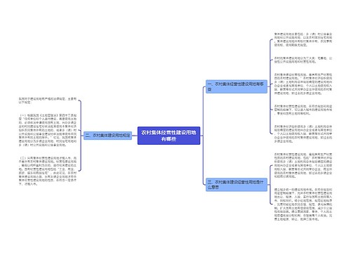 农村集体经营性建设用地有哪些