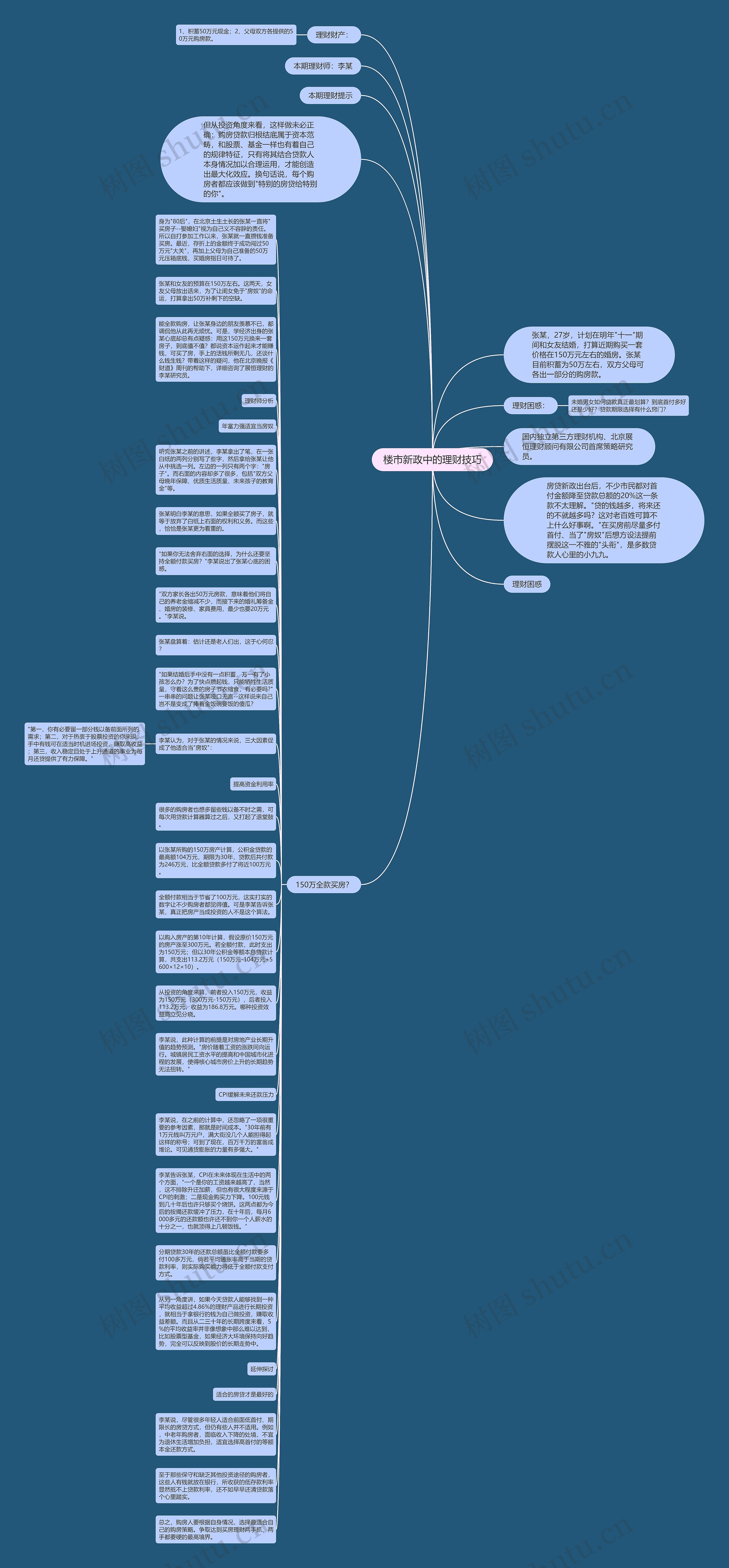 楼市新政中的理财技巧思维导图
