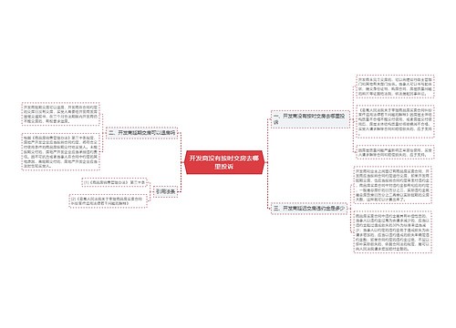 开发商没有按时交房去哪里投诉