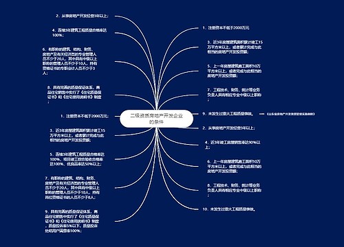 二级资质房地产开发企业的条件