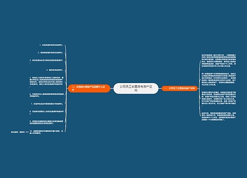 公司员工安置房有房产证吗