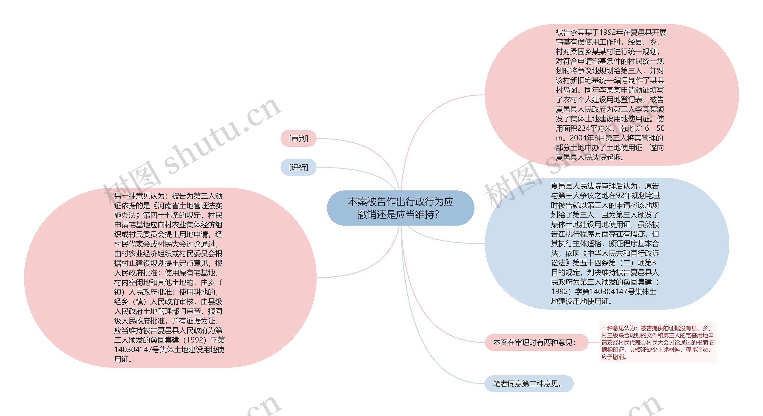 本案被告作出行政行为应撤销还是应当维持？思维导图