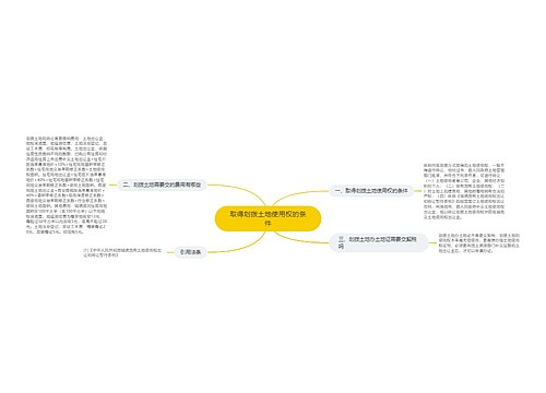 取得划拨土地使用权的条件