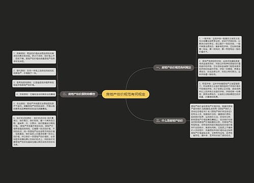 房地产估价规范有何规定