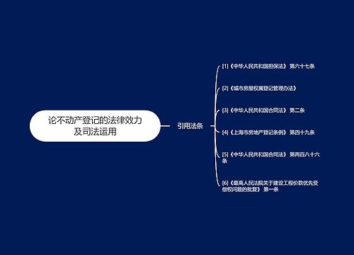 论不动产登记的法律效力及司法运用