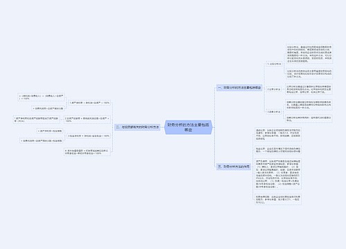 财务分析的方法主要包括哪些