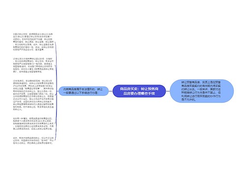 商品房买卖：转让预售商品房要办理哪些手续