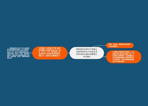国家税务总局关于城镇土地使用税部分行政审批项目取消后加强后续管理工作的通知