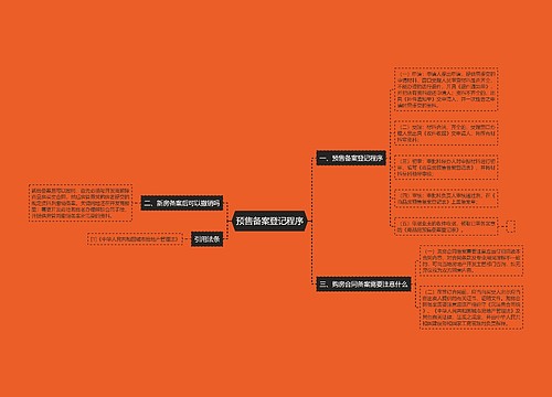 预售备案登记程序