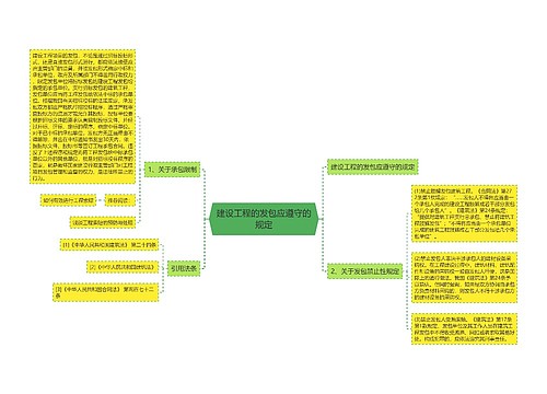 建设工程的发包应遵守的规定