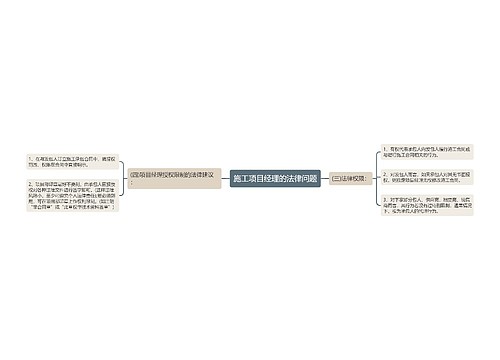 施工项目经理的法律问题