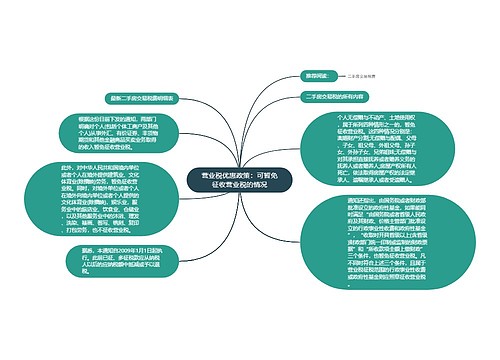 营业税优惠政策：可暂免征收营业税的情况