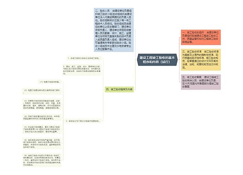 建设工程竣工验收的基本程序和内容（试行）