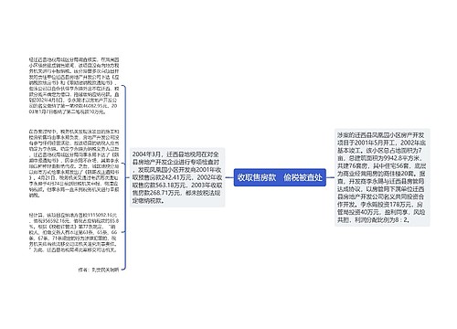 收取售房款　偷税被查处