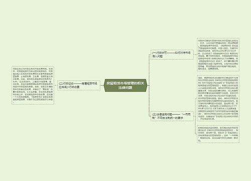 房屋租赁市场管理的相关法律问题