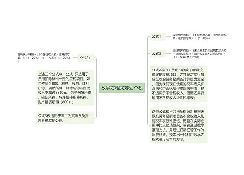 数学方程式筹划个税