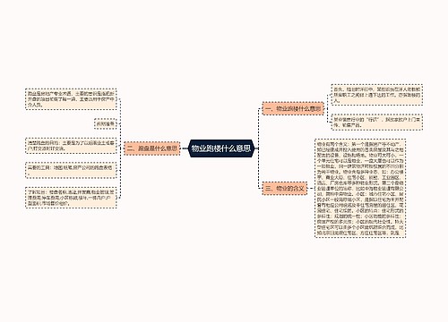 物业跑楼什么意思