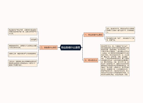 物业跑楼什么意思