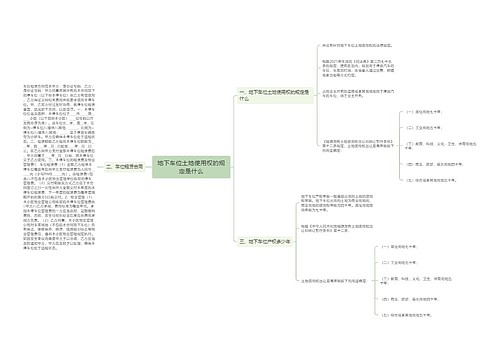 地下车位土地使用权的规定是什么