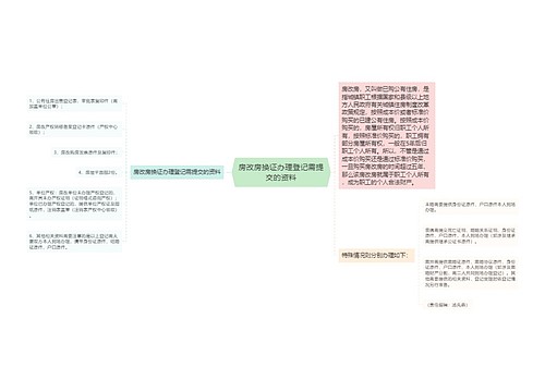 房改房换证办理登记需提交的资料