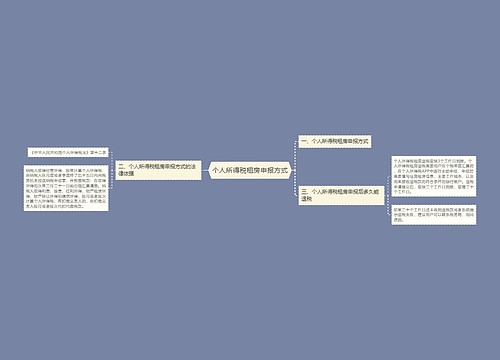 个人所得税租房申报方式