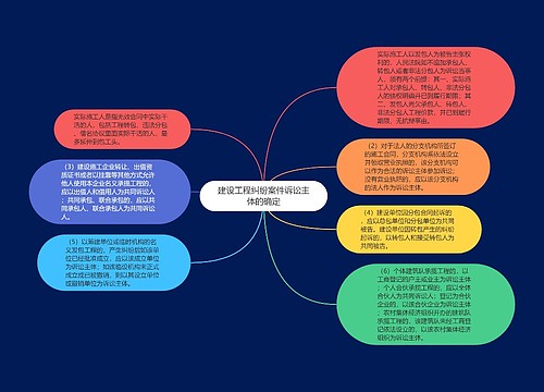 建设工程纠纷案件诉讼主体的确定