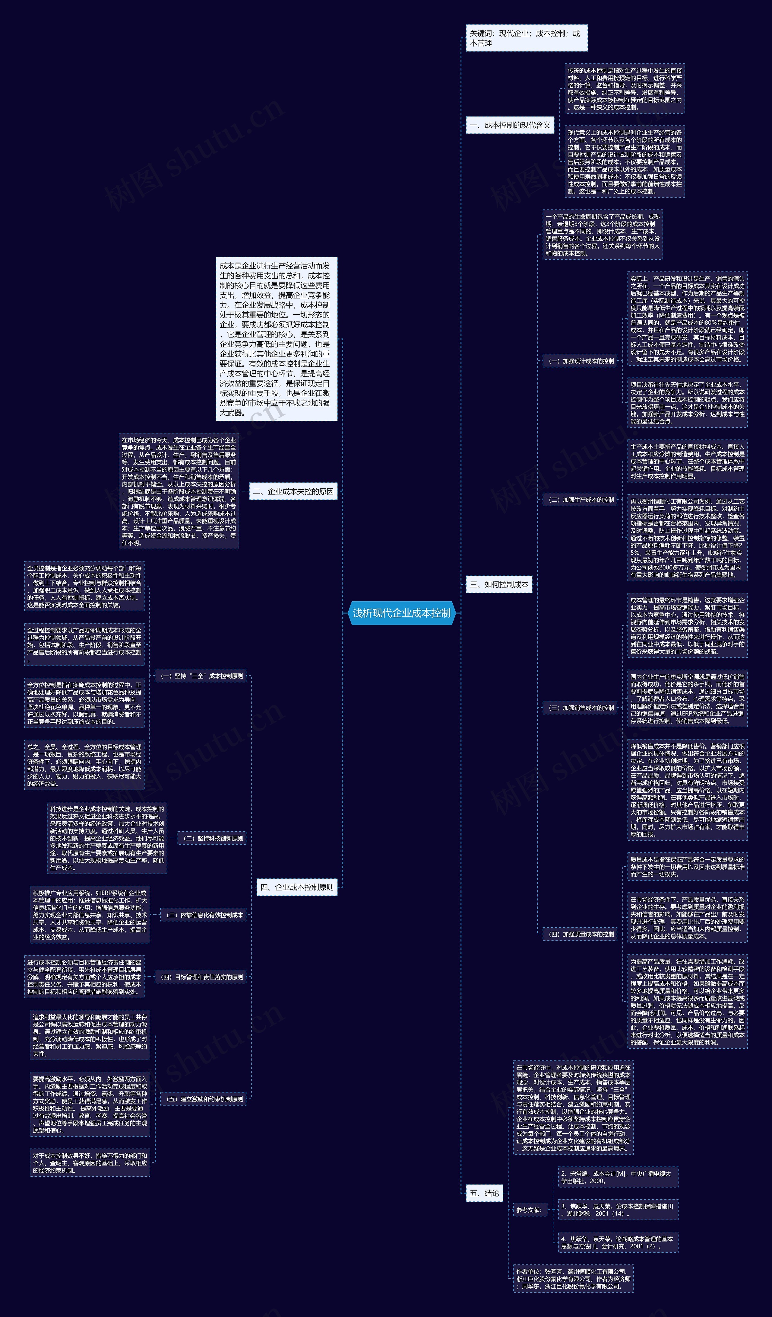 浅析现代企业成本控制 浅析现代企业成本控制