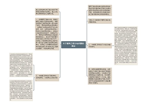 关于建筑工程分包问题的规定