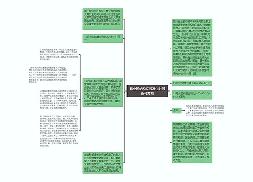 营业税纳税义务发生时间也可筹划