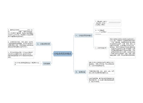 分包合同范本格式