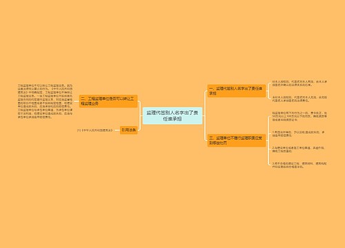 监理代签别人名字出了责任谁承担