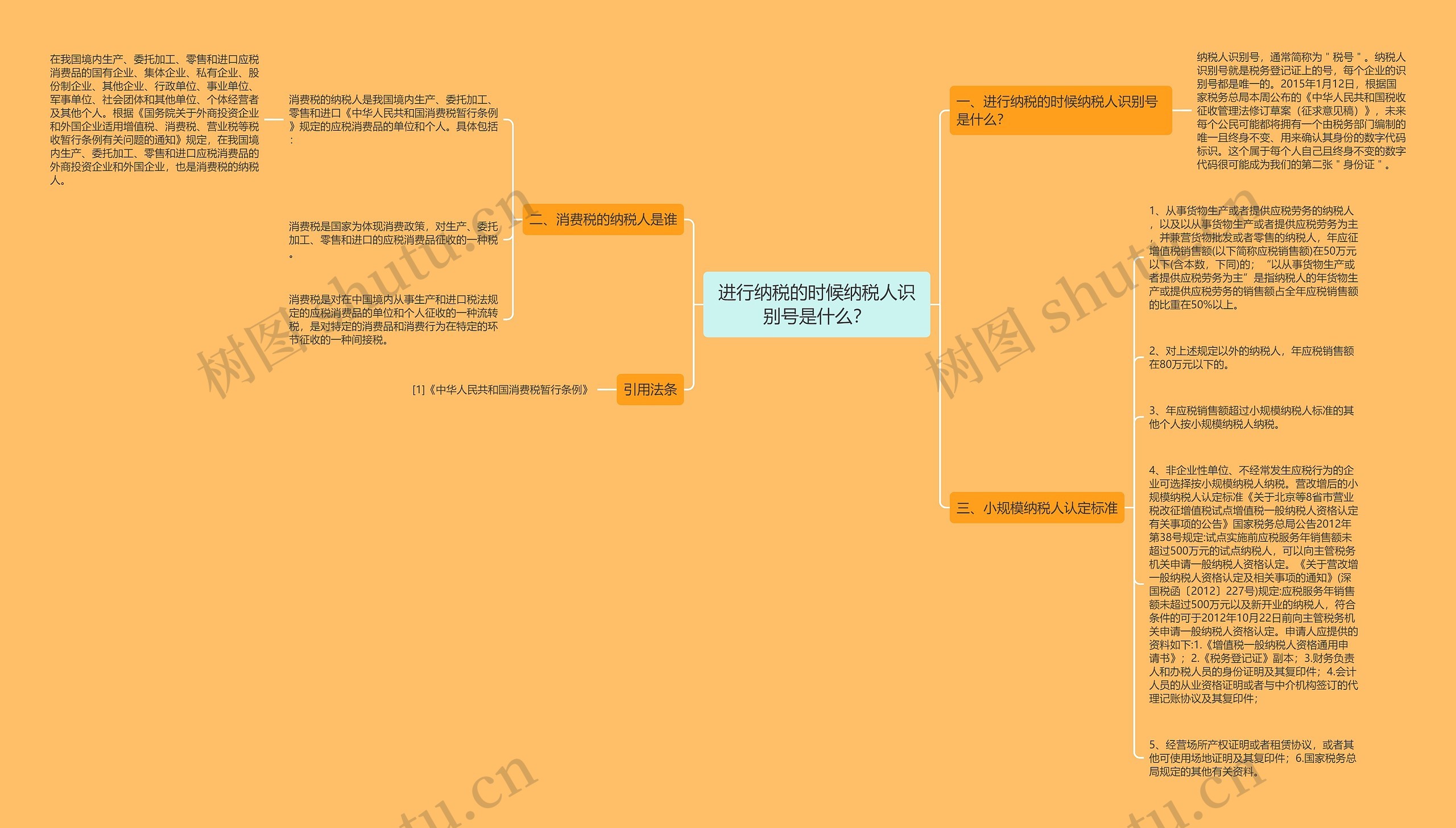 进行纳税的时候纳税人识别号是什么？思维导图
