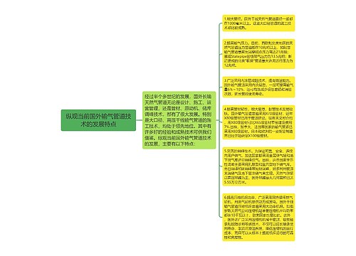 纵观当前国外输气管道技术的发展特点