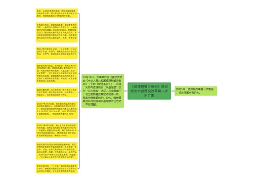 《资源税暂行条例》修改版出炉资源税改革第一步未扩围