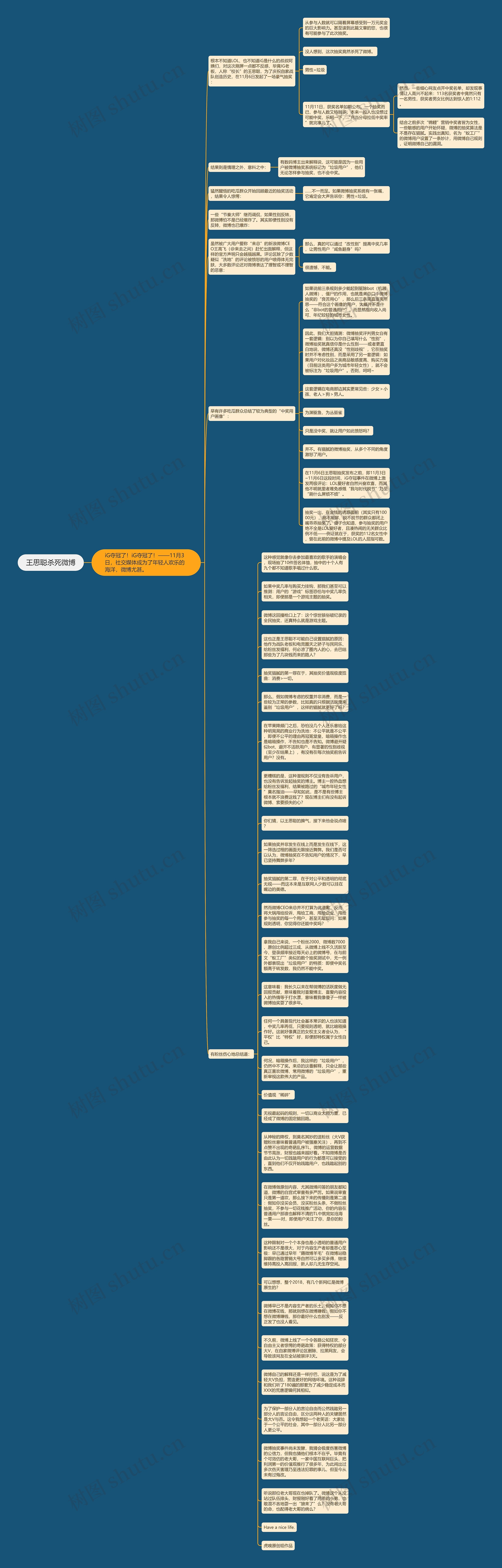 王思聪杀死微博思维导图