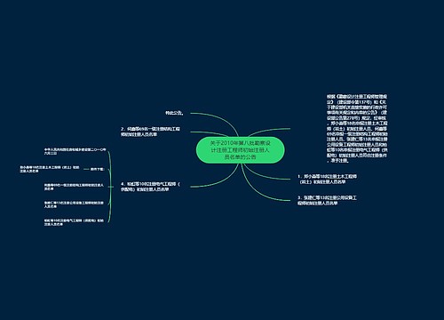 关于2010年第八批勘察设计注册工程师初始注册人员名单的公告
