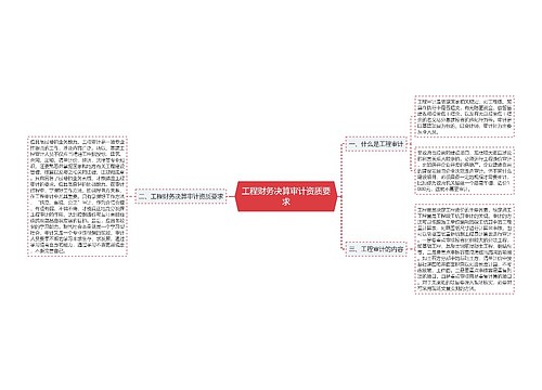 工程财务决算审计资质要求