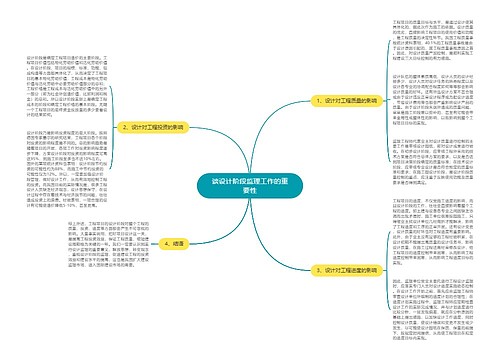 谈设计阶段监理工作的重要性