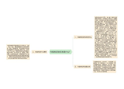 车船税征收标准是什么？