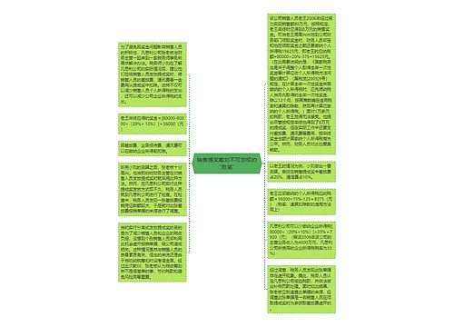 销售提奖筹划不可忽视的“败笔”