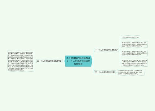 个人所得税扣除标准是多少，个人所得税扣除项目包括哪些