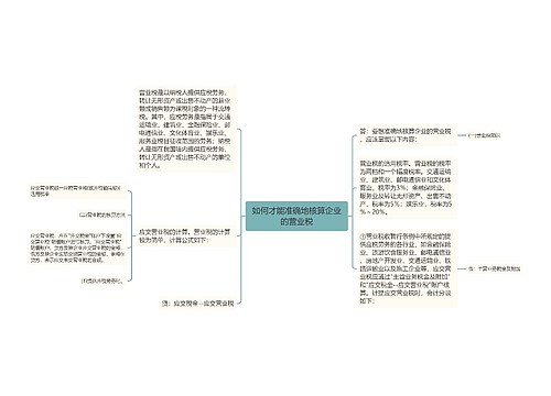 如何才能准确地核算企业的营业税